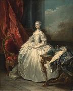 Charles Amedee Philippe Van Loo Portrait of Queen Marie Leczinska oil painting on canvas